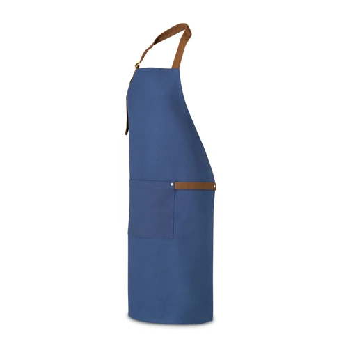 VESPER. 100% pamut vászon kötény (300 g/m²) fém részletekkel Kék 