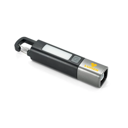 WIGGINS. ABS zseblámpa, elöl 2 W-os LED-fénnyel (53 lumen) és felül COB-fénnyel (53 lumen) Fekete 