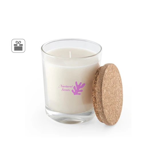 ZEN 180. Aromás gyertya parafa fedelű üvegpohárban 180 g Átlátszó 