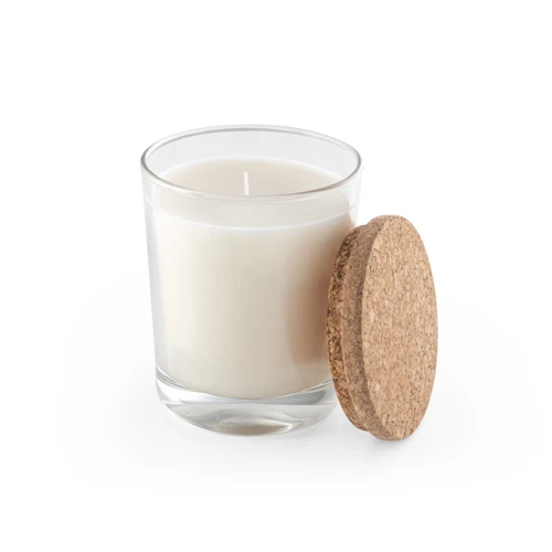 ZEN 180. Aromás gyertya parafa fedelű üvegpohárban 180 g Átlátszó 
