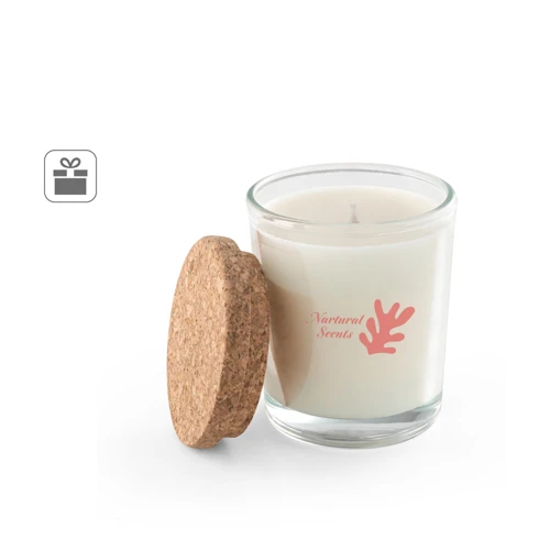 ZEN 80. Aromás gyertya parafa fedelű üvegpohárban 80 g Átlátszó 