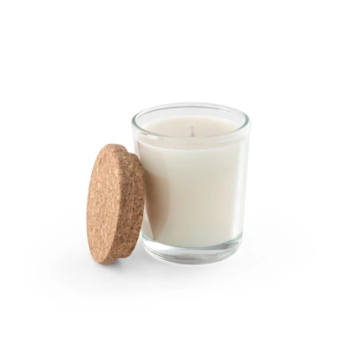 ZEN 80. Aromás gyertya parafa fedelű üvegpohárban 80 g Átlátszó 