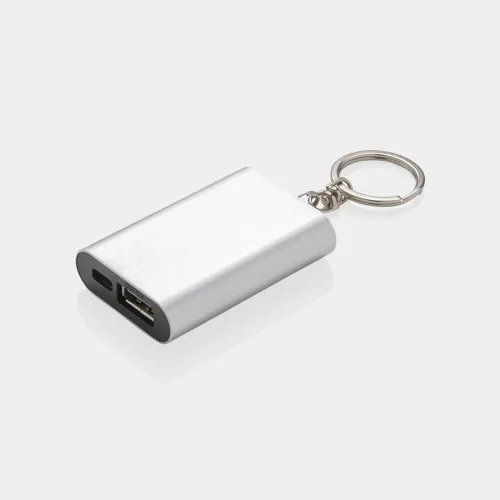 1000 mAh kulcstartó powerbank Szürke 