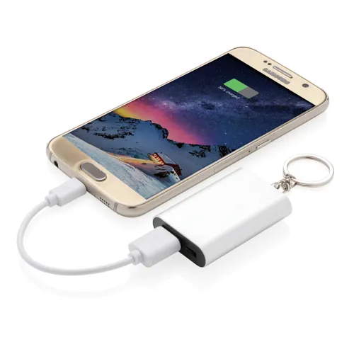 1000 mAh kulcstartó powerbank Szürke 
