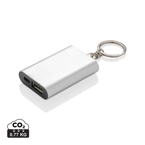 1000 mAh kulcstartó powerbank Szürke 