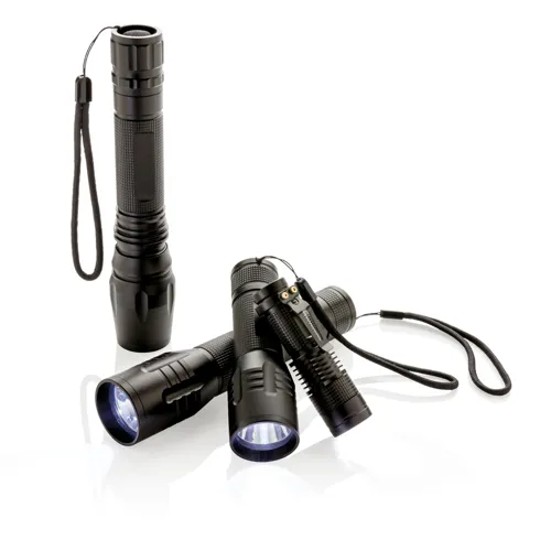 10W-os Heavy duty CREE zseblámpa Fekete 