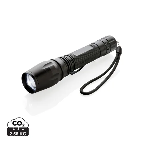 10W-os Heavy duty CREE zseblámpa Fekete 