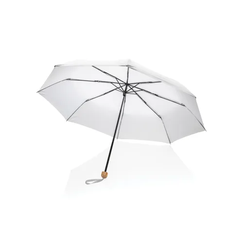 20,5"-es Impact AWARE™ RPET mini bambusz esernyő 190T Fehér 