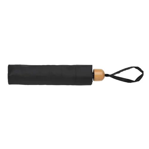 20,5"-es Impact AWARE™ RPET mini bambusz esernyő 190T Fekete 