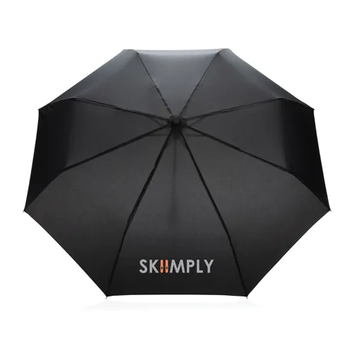 20,5"-es Impact AWARE™ RPET mini bambusz esernyő 190T Fekete 