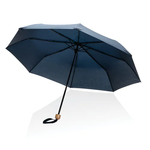 20,5"-es Impact AWARE™ RPET mini bambusz esernyő 190T Kék 