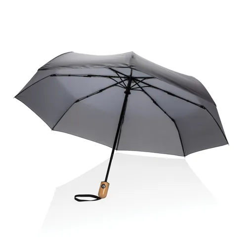 21"-es Impact AWARE™ RPET automata bambusz esernyő 190T Kék 