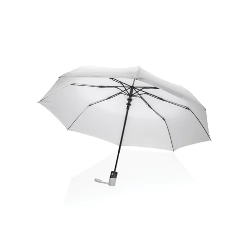 21"-es Impact AWARE™ RPET mini félautomata esernyő 190T Fehér 