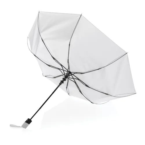 21"-es Impact AWARE™ RPET mini félautomata esernyő 190T Fehér 