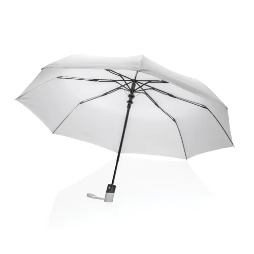21"-es Impact AWARE™ RPET mini félautomata esernyő 190T Fehér 