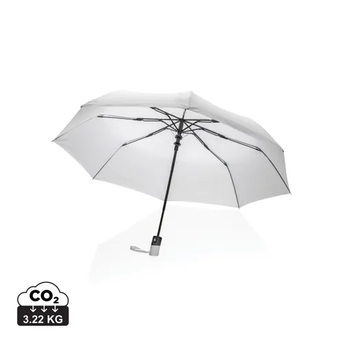 21"-es Impact AWARE™ RPET mini félautomata esernyő 190T Fehér 