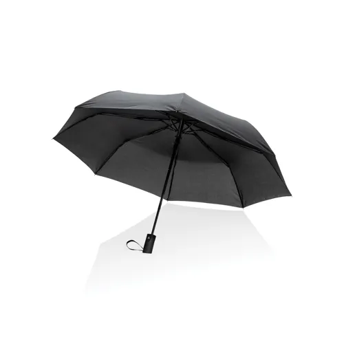21"-es Impact AWARE™ RPET mini félautomata esernyő 190T Fekete 