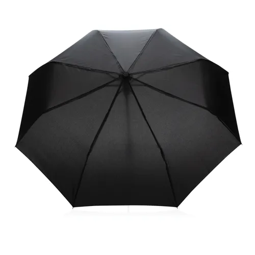 21"-es Impact AWARE™ RPET mini félautomata esernyő 190T Fekete 