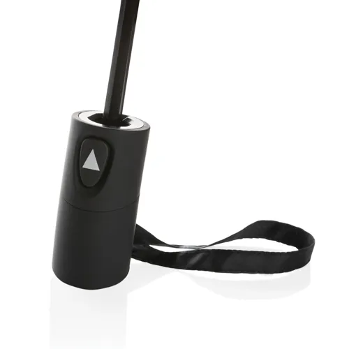 21"-es Impact AWARE™ RPET mini félautomata esernyő 190T Fekete 