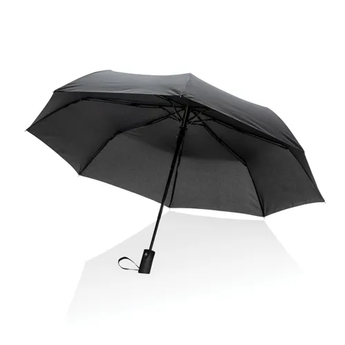 21"-es Impact AWARE™ RPET mini félautomata esernyő 190T Fekete 