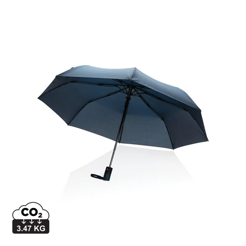 21"-es Impact AWARE™ RPET mini félautomata esernyő 190T Kék 
