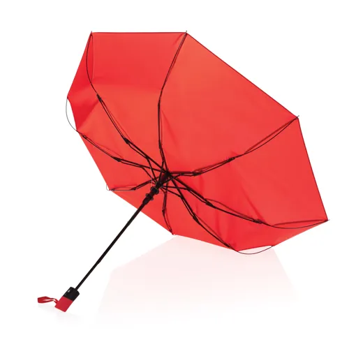 21"-es Impact AWARE™ RPET mini félautomata esernyő 190T Piros 