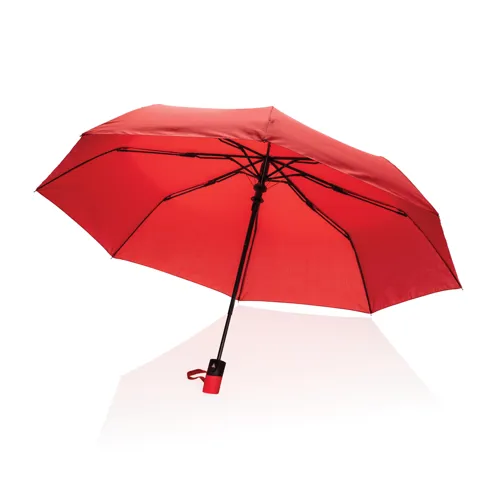 21"-es Impact AWARE™ RPET mini félautomata esernyő 190T Piros 