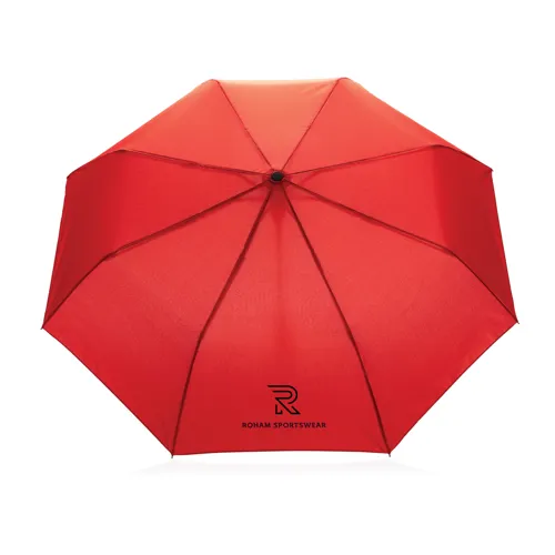 21"-es Impact AWARE™ RPET mini félautomata esernyő 190T Piros 