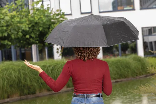 21"-es Impact AWARE™ RPET mini két színes esernyő 190T Szürke 