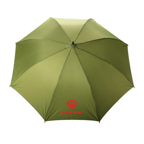 23"-es Impact AWARE™ RPET félautomata bambusz esernyő 190T Zöld 
