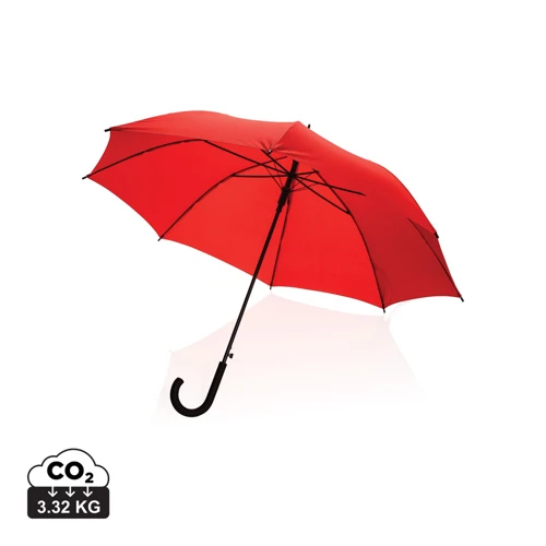 23"-es Impact AWARE™ RPET standard félautomata esernyő 190T Piros 