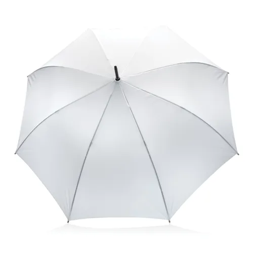 27"-es Impact AWARE™ RPET félautomata bambusz esernyő 190T Fehér 