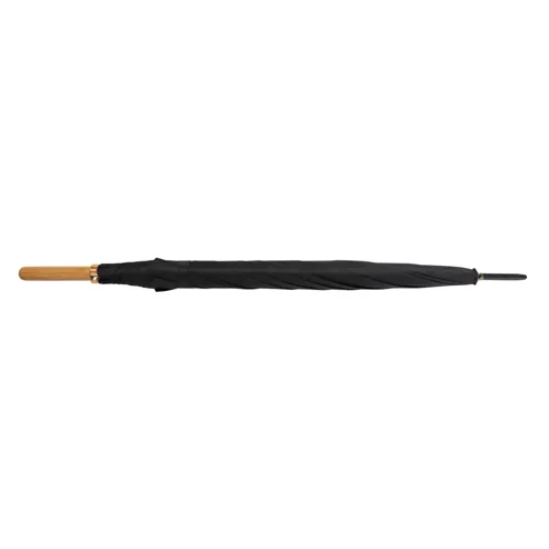 27"-es Impact AWARE™ RPET félautomata bambusz esernyő 190T Fekete 