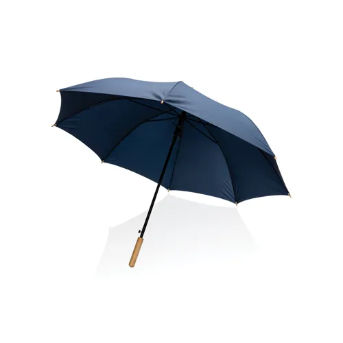 27"-es Impact AWARE™ RPET félautomata bambusz esernyő 190T Kék 