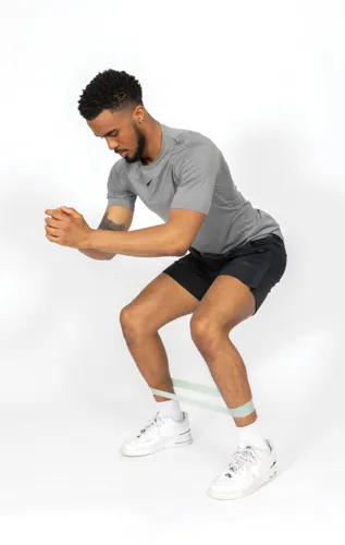 4db-os fitnesz szalag készlet tartó tokban Fekete 
