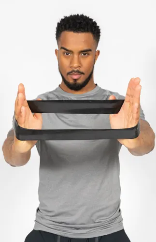 4db-os fitnesz szalag készlet tartó tokban Fekete 