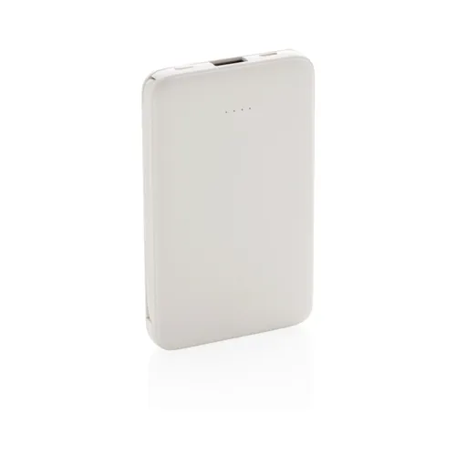 5000 mAh zsebben hordható powerbank beépített kábellel Fehér 