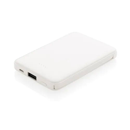 5000 mAh zsebben hordható powerbank beépített kábellel Fehér 
