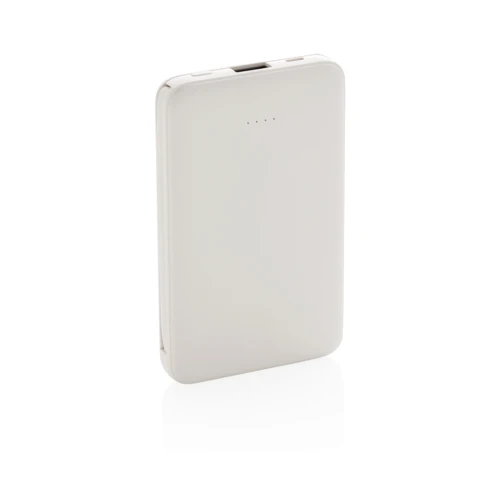 5000 mAh zsebben hordható powerbank beépített kábellel Fehér 