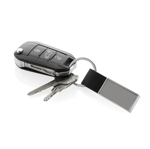 Elegáns PU kulcstartó RCS újrahaszn. cinkötvözet