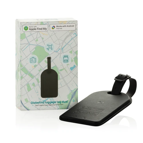 Globefind Dual RCS poggyászcímke Fekete 