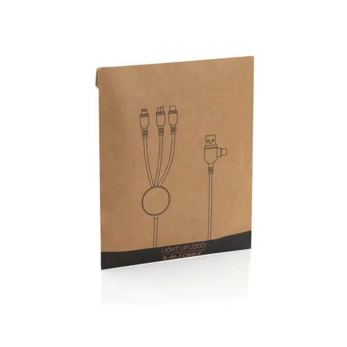 Világító logós 6 az 1-ben kábel