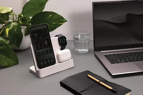 Joltz RCS újrahaszn. műanyag kettős 15 W-os töltő iWatch fog