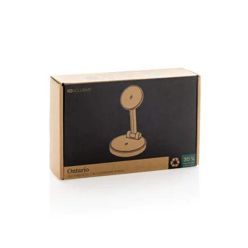 Ontario RCS újrahaszn. műanyag 15W mágneses töltő 2az1-ben