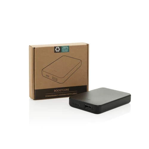 Boostcore RCS újrah. műanyag powerbank 5000 mAh USB-C