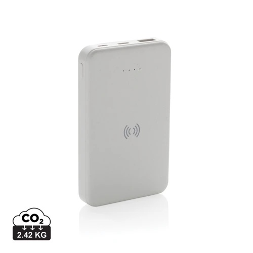 RCS újrah. műanyag 5000 mAh 5W-os vezeték nélküli powerbank