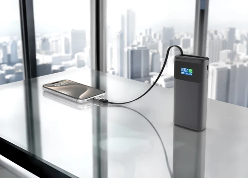 Quantum RCS ultragyors PD 45 W-os 10 000 mAh-s powerbank Szürke 