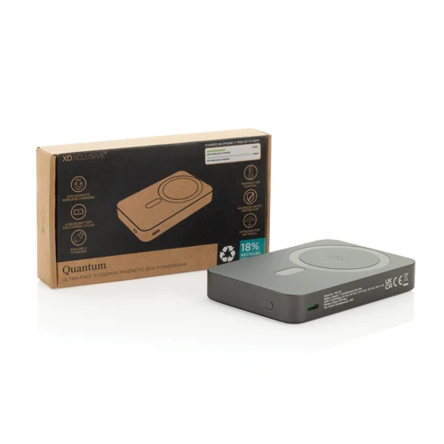 Quantum RCS ultragyors 10 000 mAh-s mágneses powerbank Szürke 