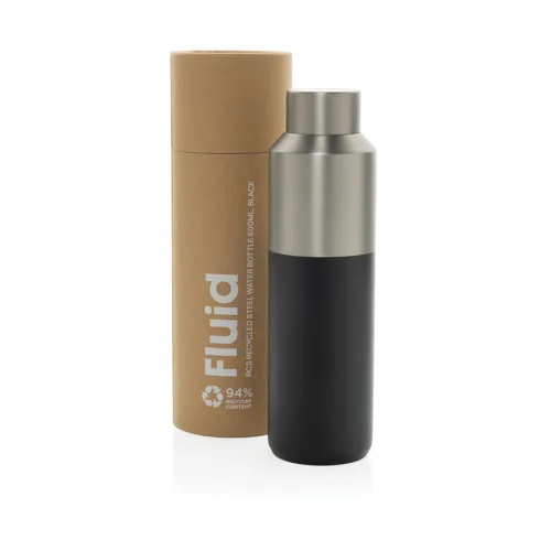 Fluid RCS újrahaszn. acél vizespalack, 600 ml