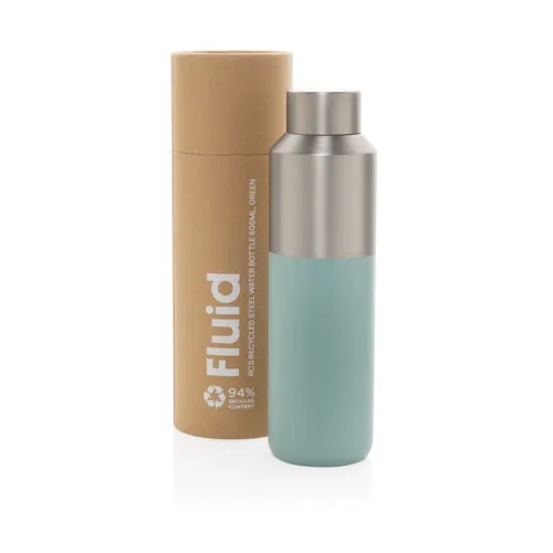 Fluid RCS újrahaszn. acél vizespalack, 600 ml